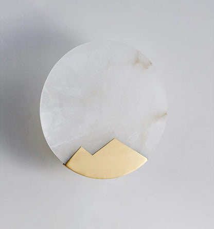 Alabaster Brass Wall Light