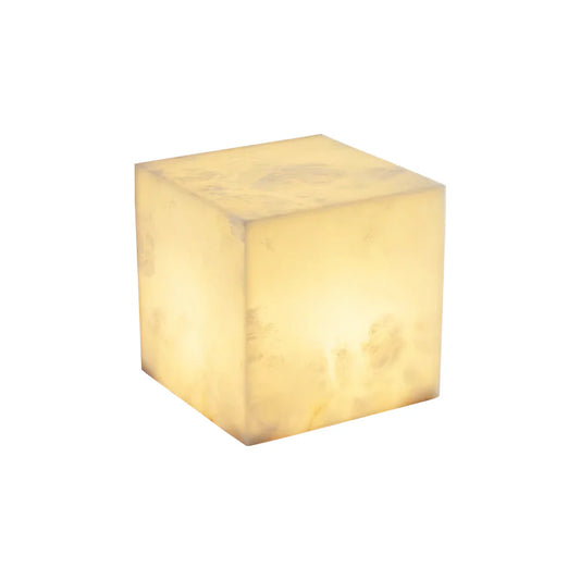 Alabaster Cubic Table Lamp - Nuvé