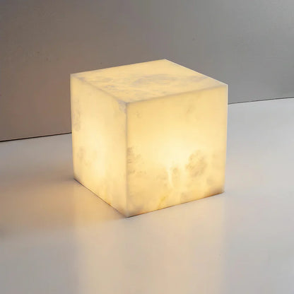 Alabaster Cubic Table Lamp - Nuvé
