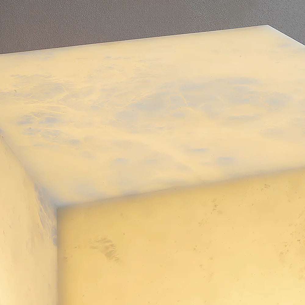 Alabaster Cubic Table Lamp - Nuvé