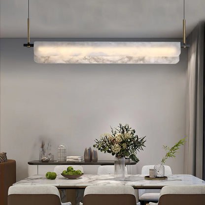 Alabaster Dining Linear Chandelier - Nuvé