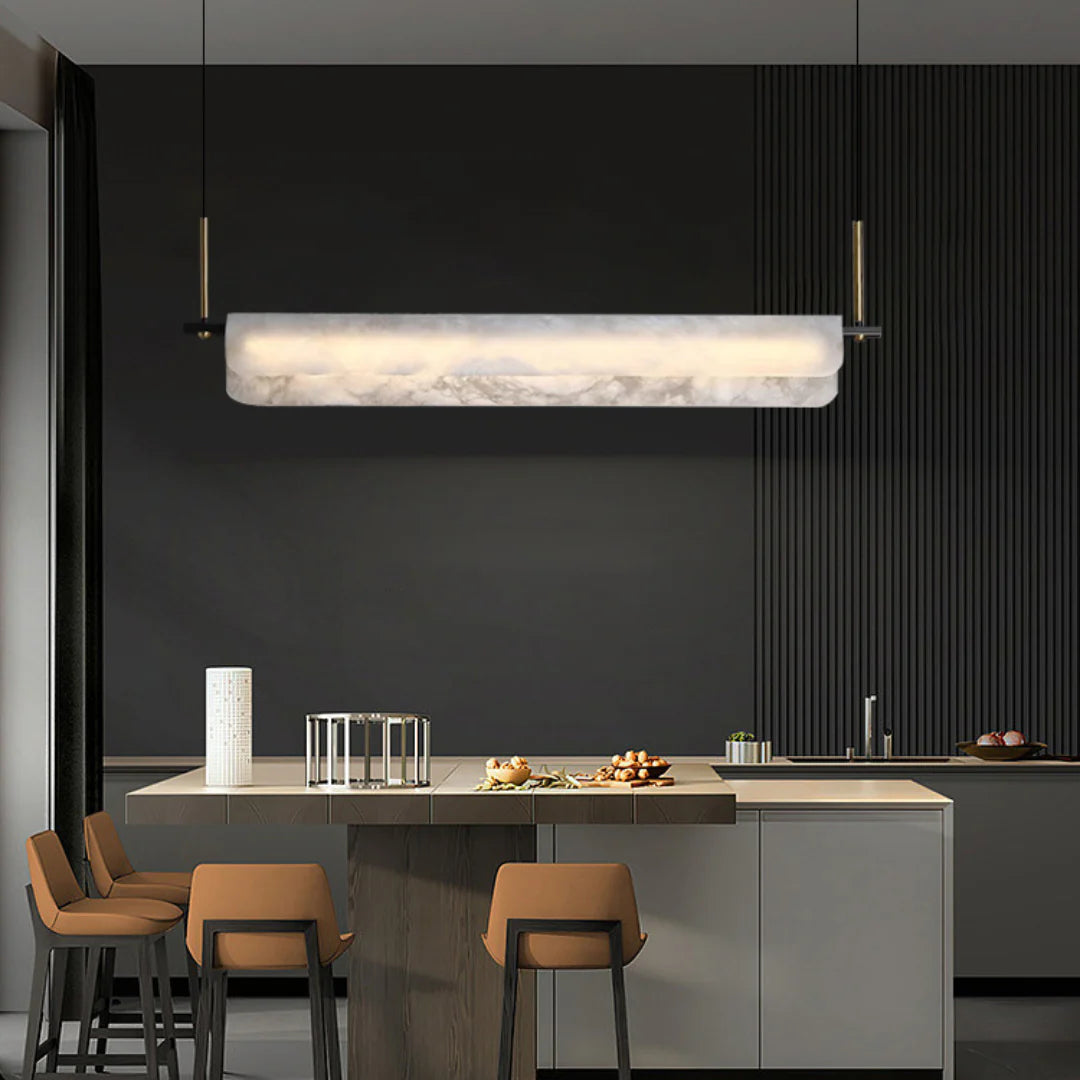 Alabaster Dining Linear Chandelier - Nuvé