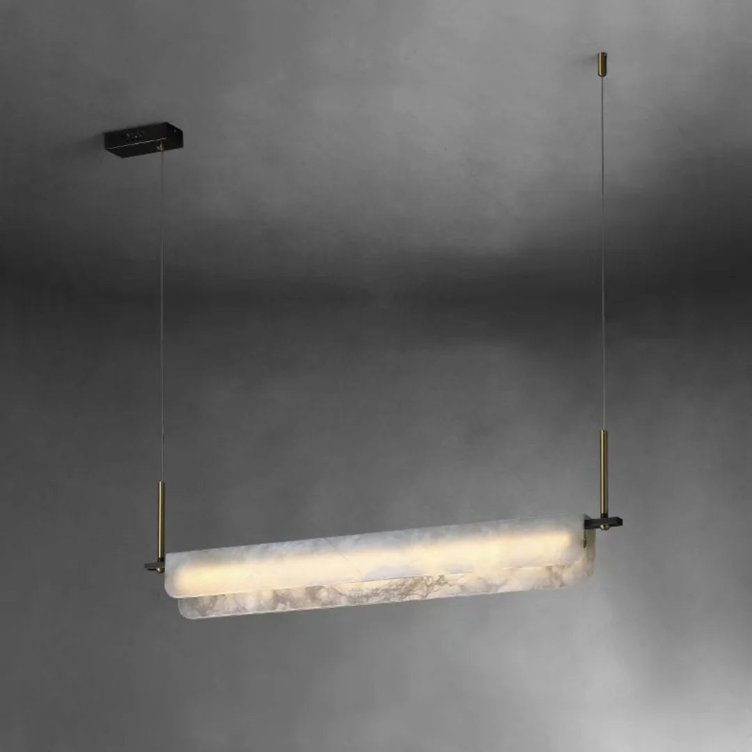 Alabaster Dining Linear Chandelier - Nuvé