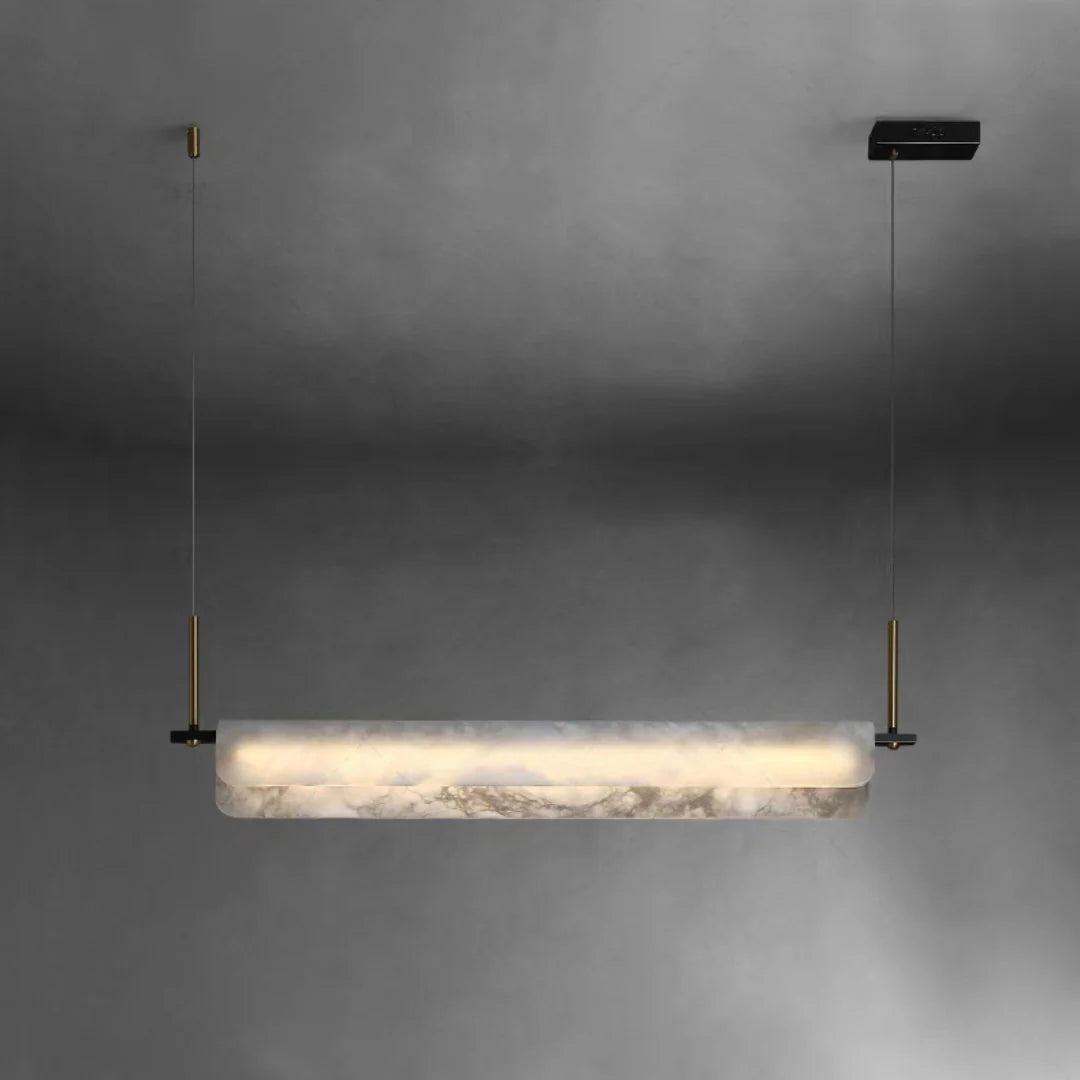 Alabaster Dining Linear Chandelier - Nuvé