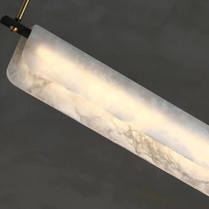 Alabaster Dining Linear Chandelier - Nuvé