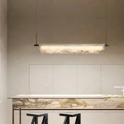 Alabaster Dining Linear Chandelier - Nuvé