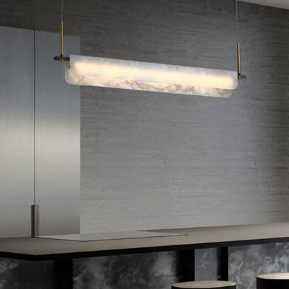 Alabaster Dining Linear Chandelier - Nuvé