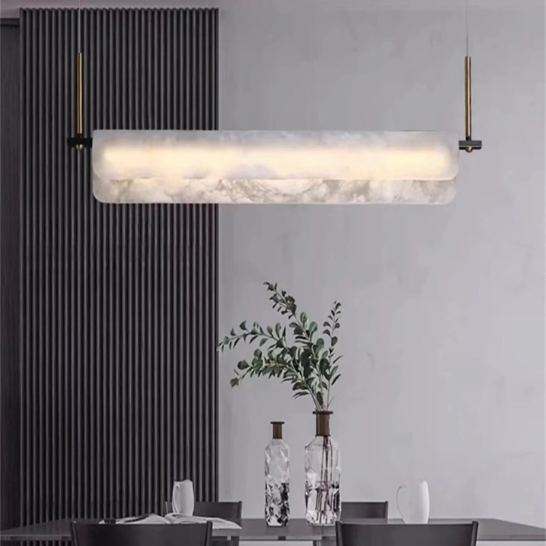 Alabaster Dining Linear Chandelier - Nuvé