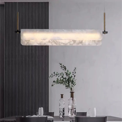 Alabaster Dining Linear Chandelier - Nuvé