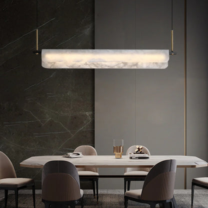 Alabaster Dining Linear Chandelier - Nuvé