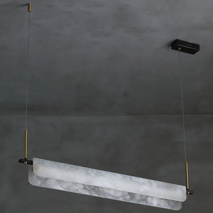 Alabaster Dining Linear Chandelier - Nuvé