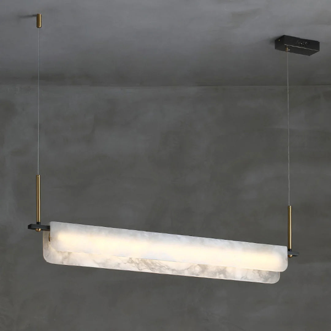 Alabaster Dining Linear Chandelier - Nuvé