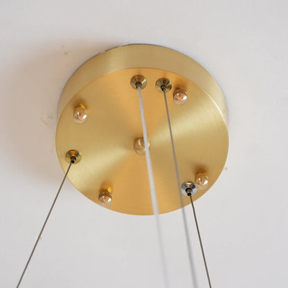 Alabaster Halo Brass Chandelier - Nuvé