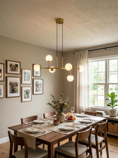 Alabaster Maytoni Uva Brass Chandelier