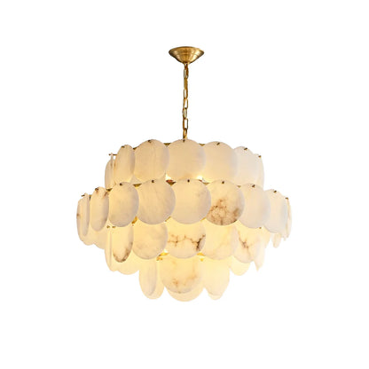 Alabaster Multi Layer Round Chandelier - Nuvé