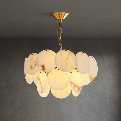 Alabaster Multi Layer Round Chandelier - Nuvé