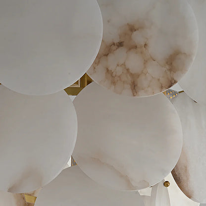 Alabaster Multi Layer Round Chandelier - Nuvé