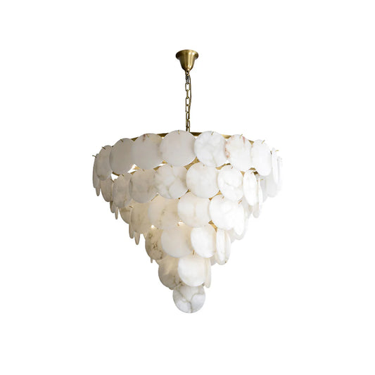 Alabaster Multi-tiered Round Chandelier - Nuvé
