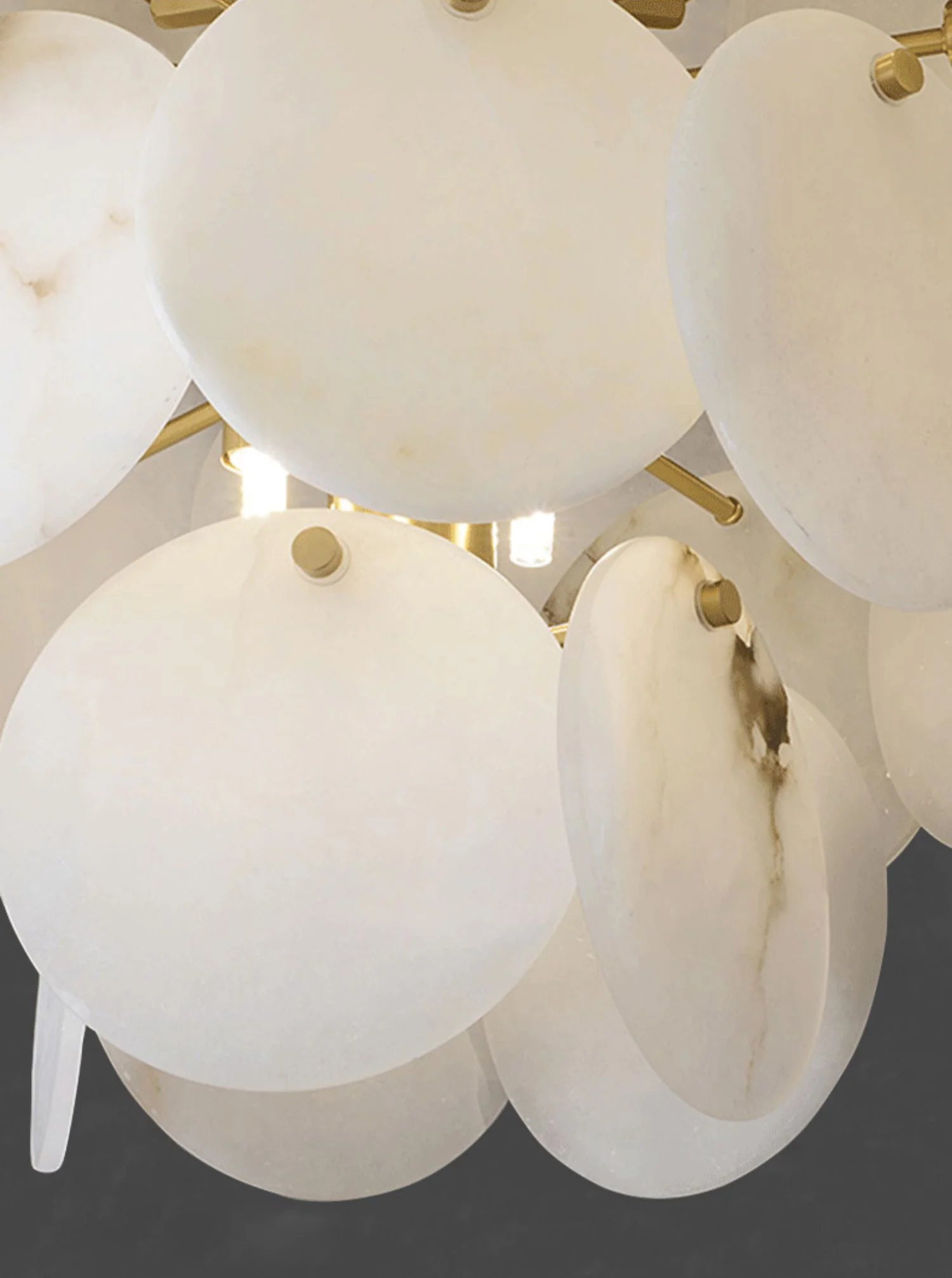 Alabaster Multi-tiered Round Chandelier - Nuvé