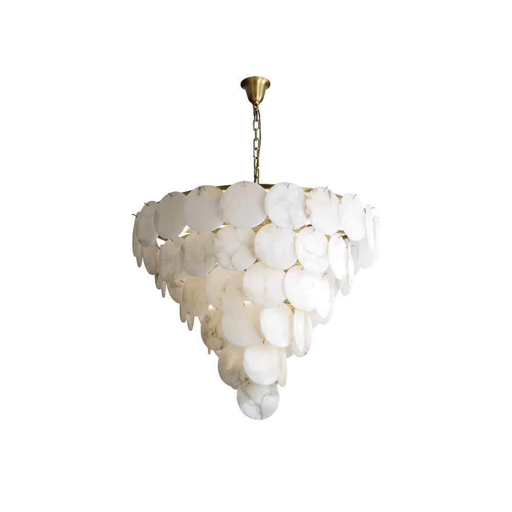 Alabaster Multi-tiered Round Chandelier - Nuvé
