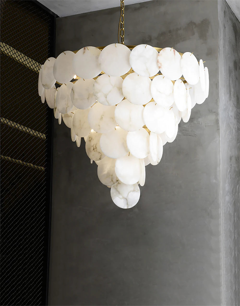 Alabaster Multi-tiered Round Chandelier - Nuvé