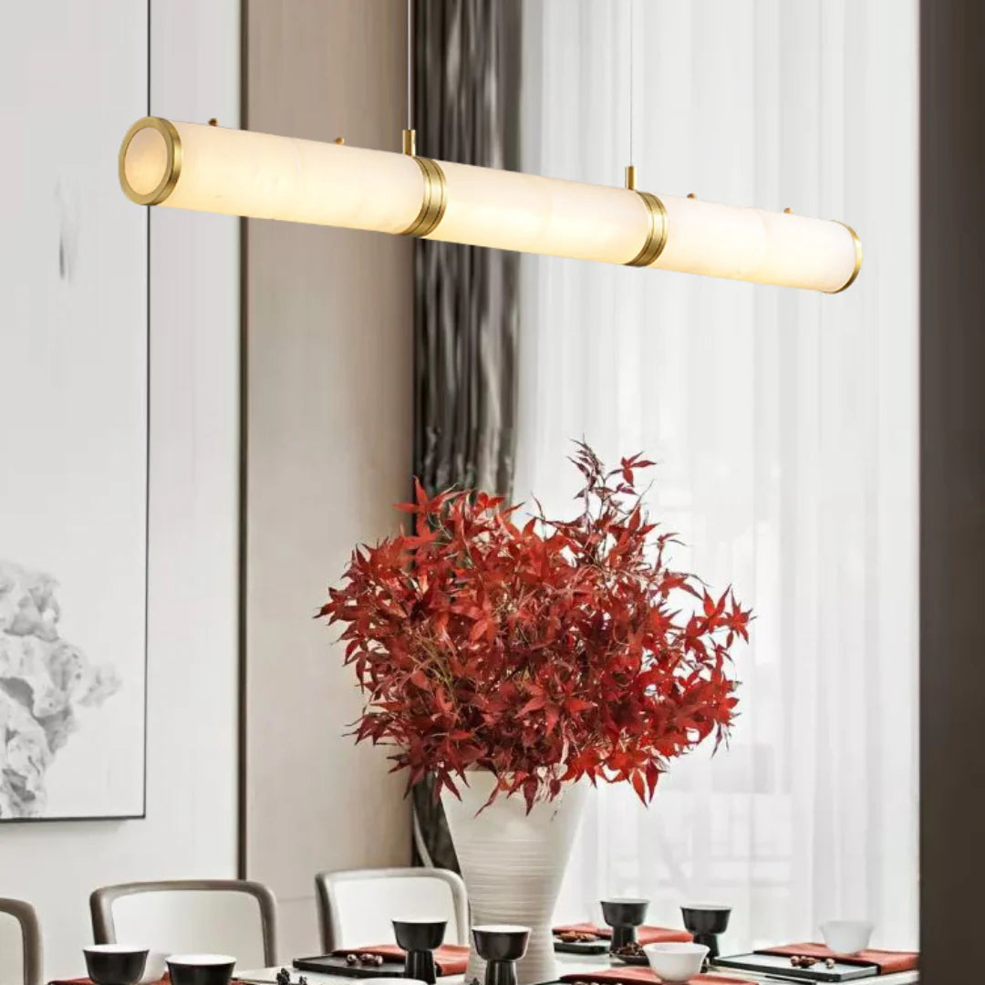 Alabaster Pillar Linear Chandelier - Nuvé