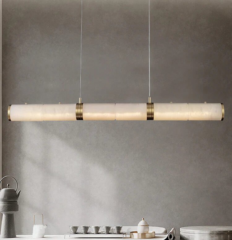 Alabaster Pillar Linear Chandelier - Nuvé