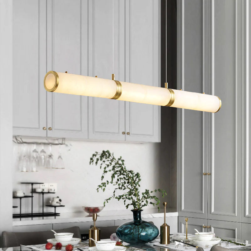 Alabaster Pillar Linear Chandelier - Nuvé