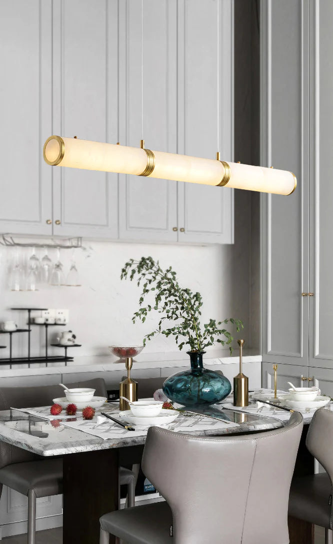 Alabaster Pillar Linear Chandelier - Nuvé