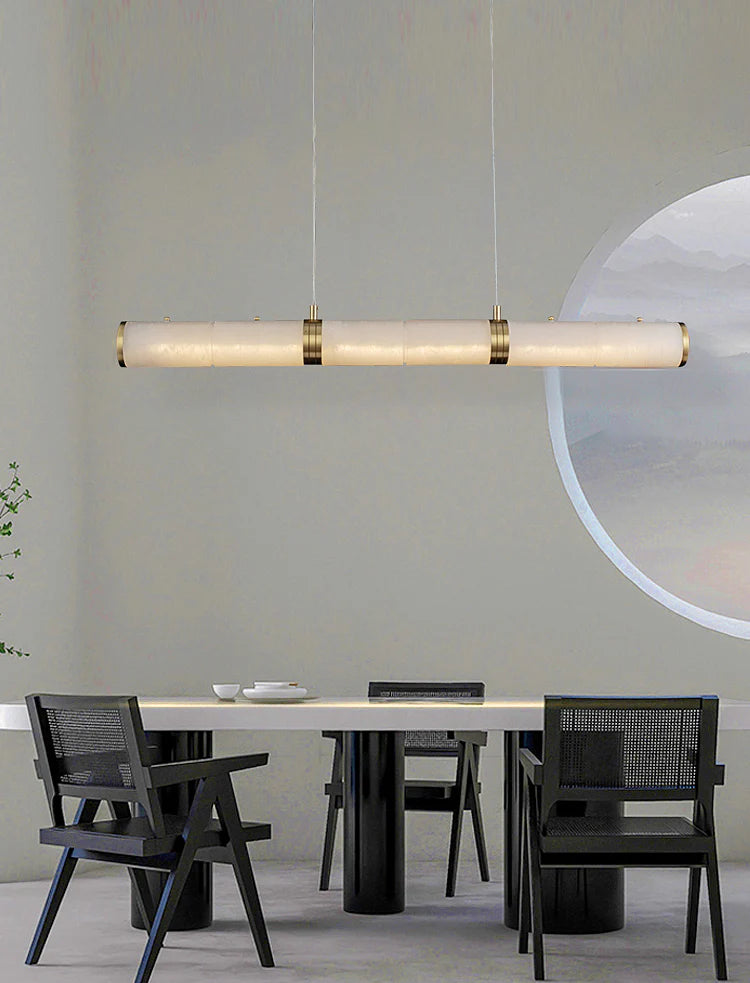 Alabaster Pillar Linear Chandelier - Nuvé