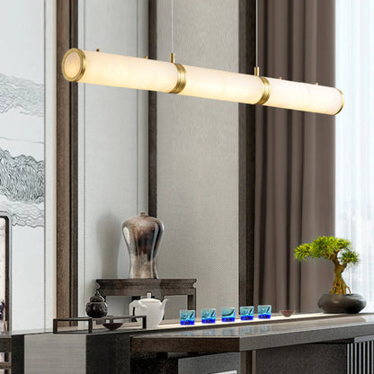 Alabaster Pillar Linear Chandelier - Nuvé