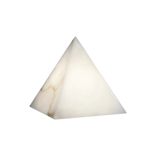 Alabaster Pyramid Table Lamp - Nuvé
