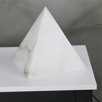 Alabaster Pyramid Table Lamp - Nuvé