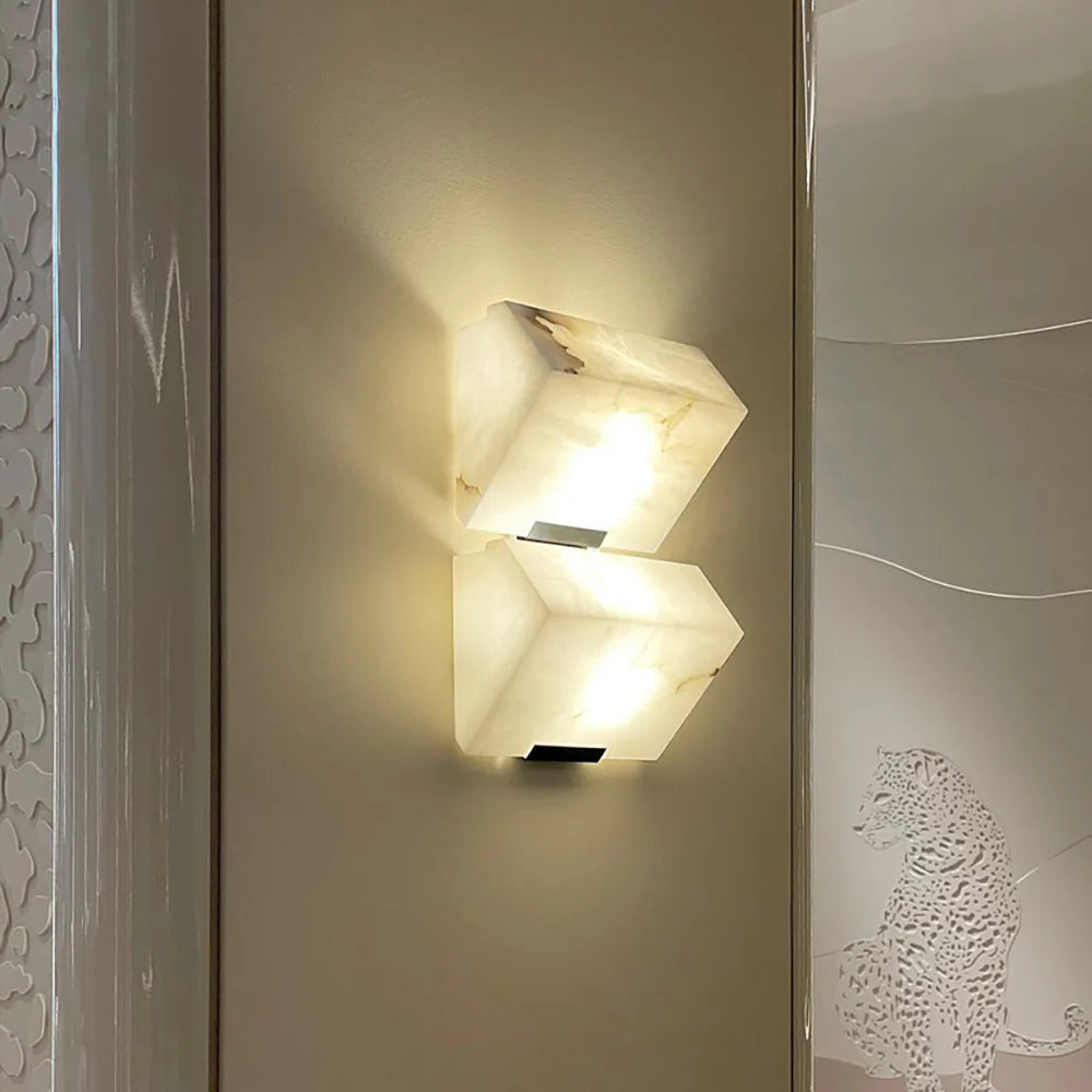 Modern Alabaster Staircase Wall Lamp - Nuvé