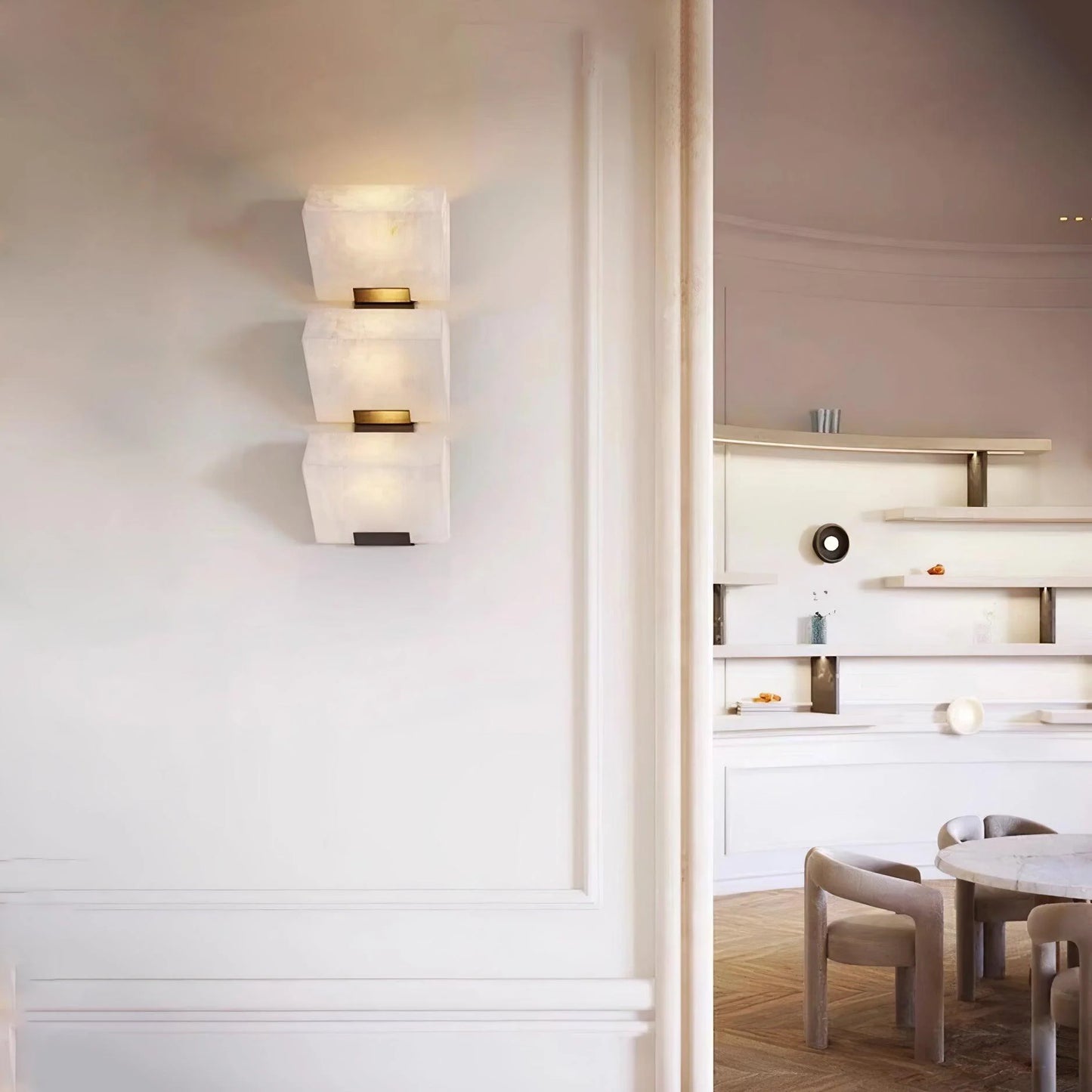 Modern Alabaster Staircase Wall Lamp - Nuvé