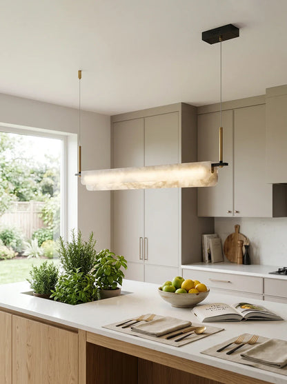 Alabaster Dining Linear Chandelier