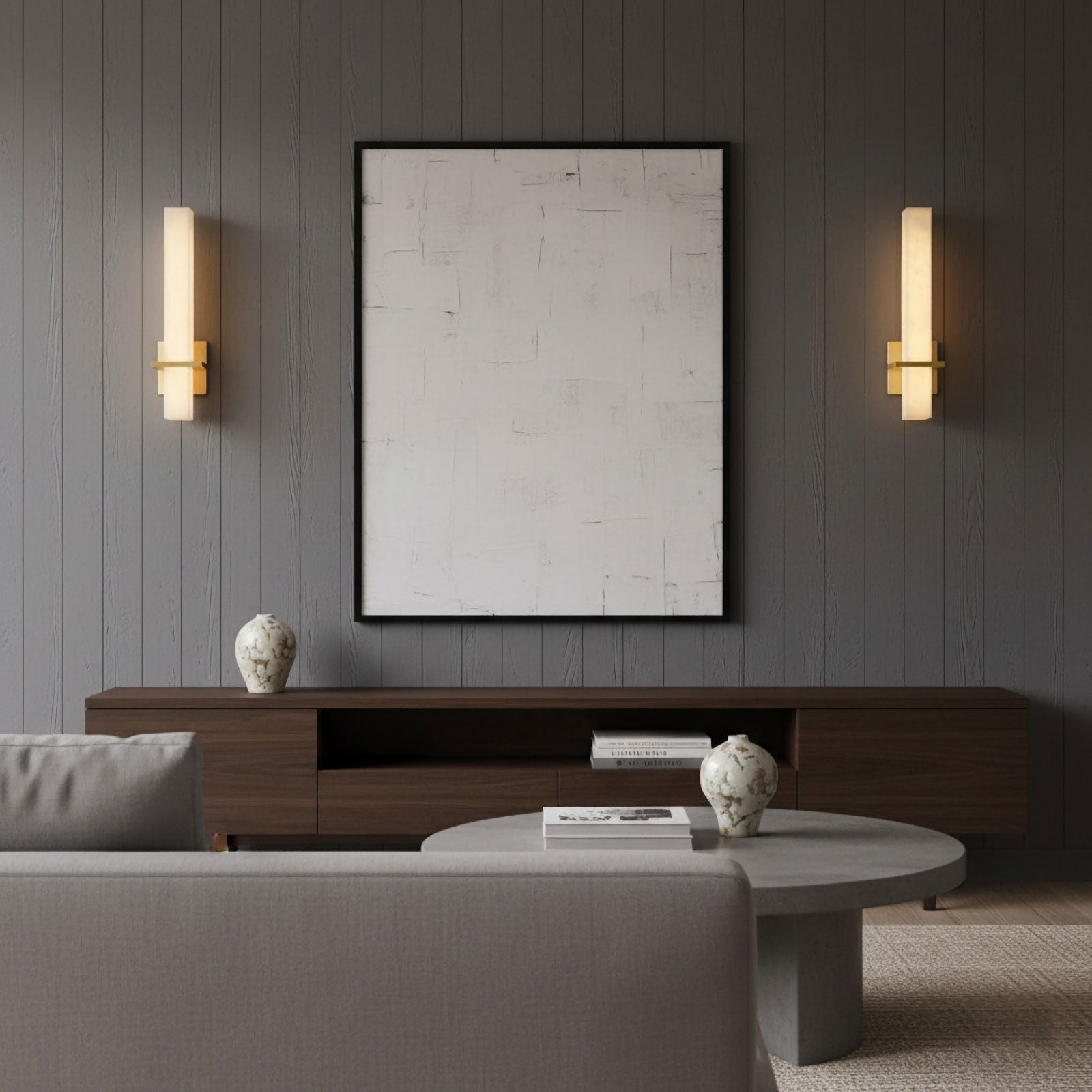 Alabaster Milan wall lamp by Korewolamp, showcasing a sleek alabaster finish and modern wall-mounted design.