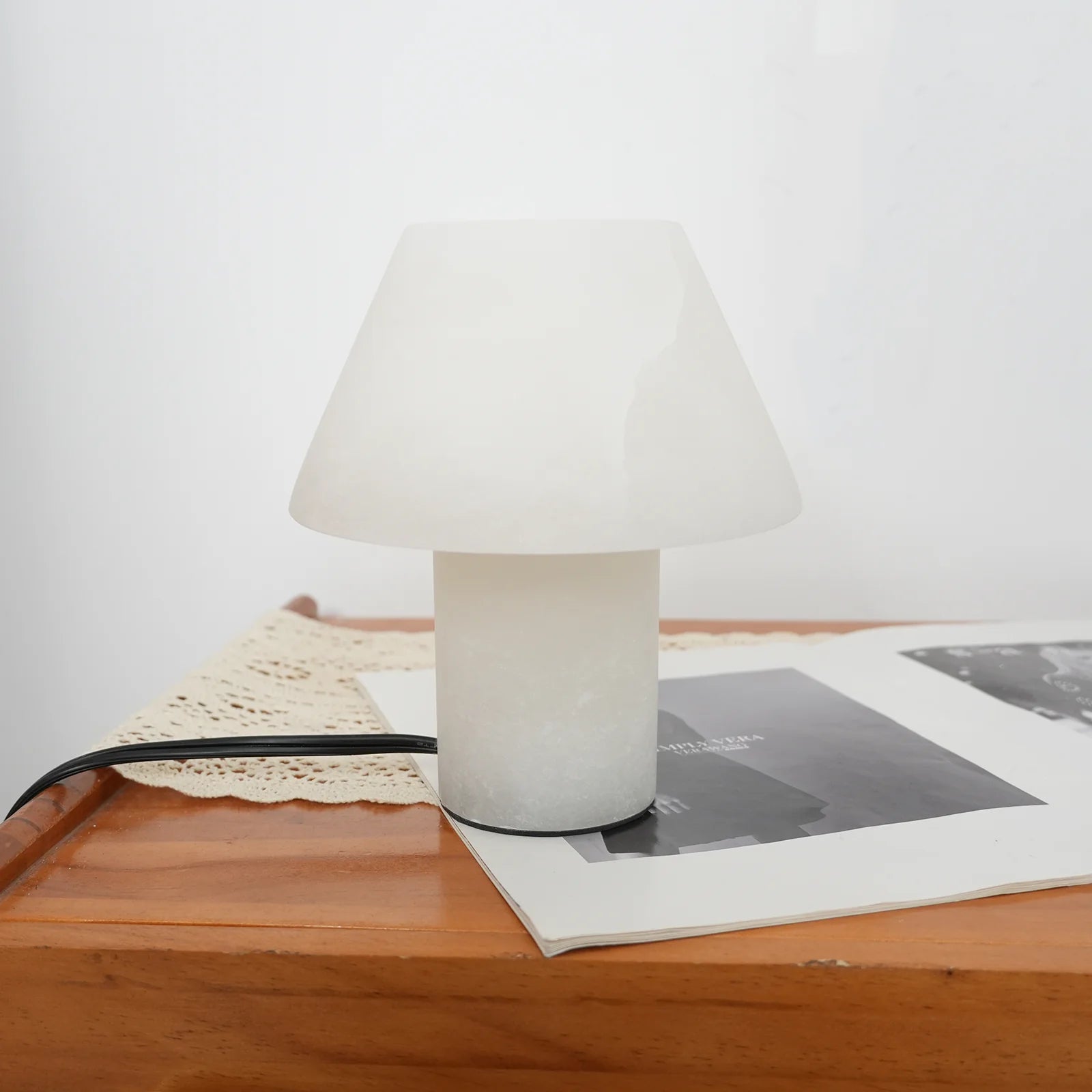 Alabaster Petra Stone House Table Lamp - Nuvé