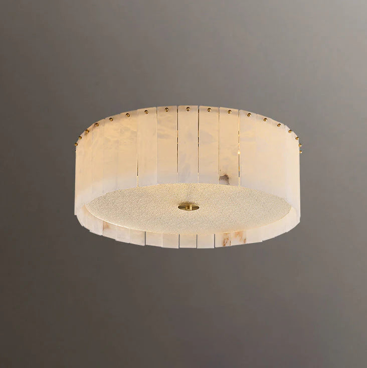 Alabaster Copper Round Ceiling Lamp - Nuvé