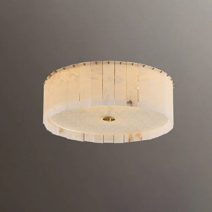 Alabaster Copper Round Ceiling Lamp - Nuvé