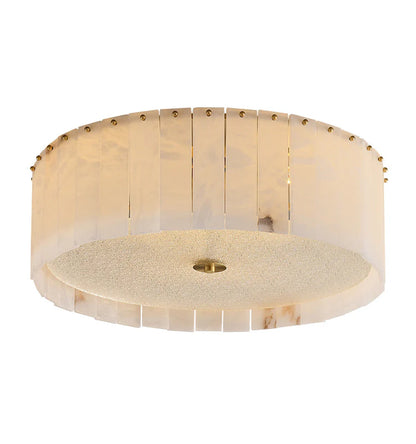 Alabaster Copper Round Ceiling Lamp
