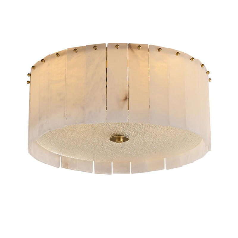 Alabaster Copper Round Ceiling Lamp - Nuvé