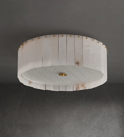 Alabaster Copper Round Ceiling Lamp - Nuvé