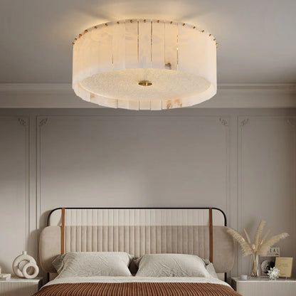 Alabaster Copper Round Ceiling Lamp - Nuvé