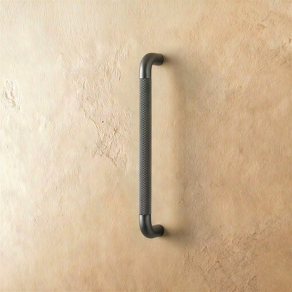 Gray Alyma knob and pull bar for cabinets, made by Residence Supply, featuring a sleek modern design for home and garden hardware.