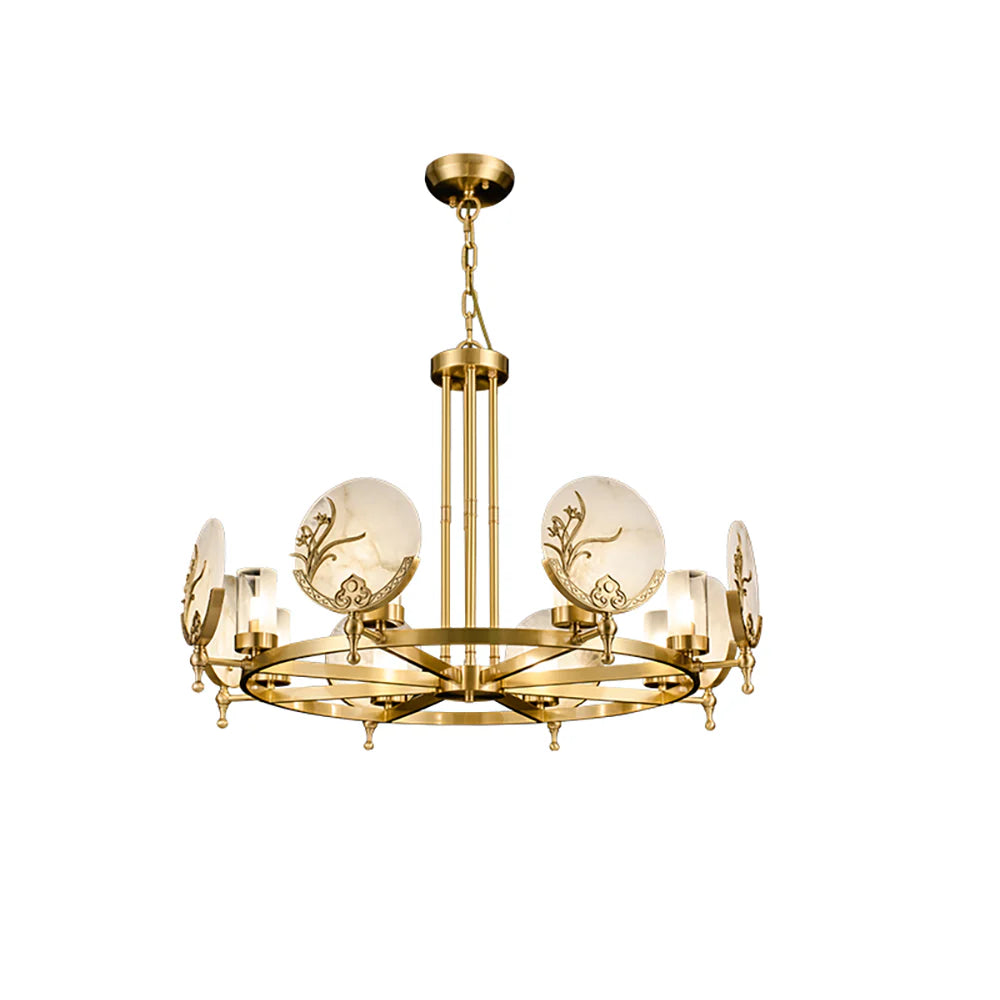 Luxury Marble Amalthea Copper Chandelier - Nuvé