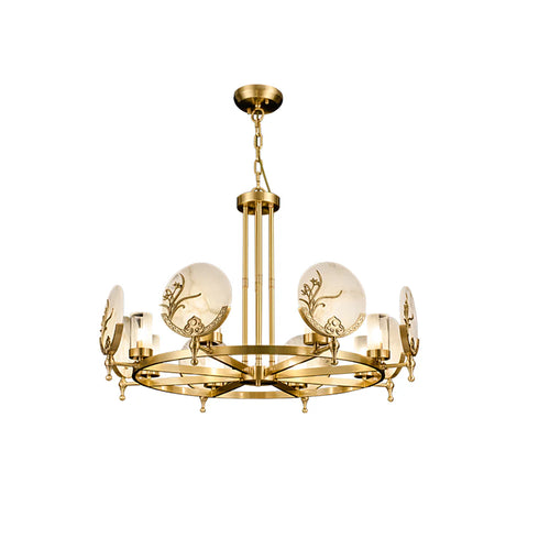 Luxury Marble Amalthea Copper Chandelier - Nuvé