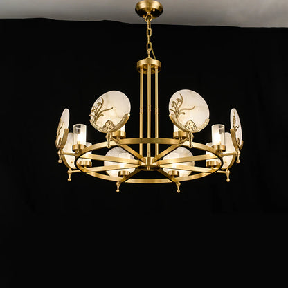 Luxury Marble Amalthea Copper Chandelier - Nuvé