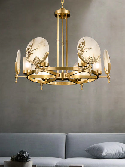 Luxury Marble Amalthea Copper Chandelier - Nuvé