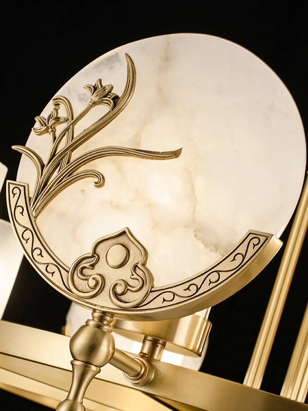 Luxury Marble Amalthea Copper Chandelier - Nuvé